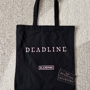 Barnes and Noble Blackpink Deadline Pop Up Tote Bag And Sticker